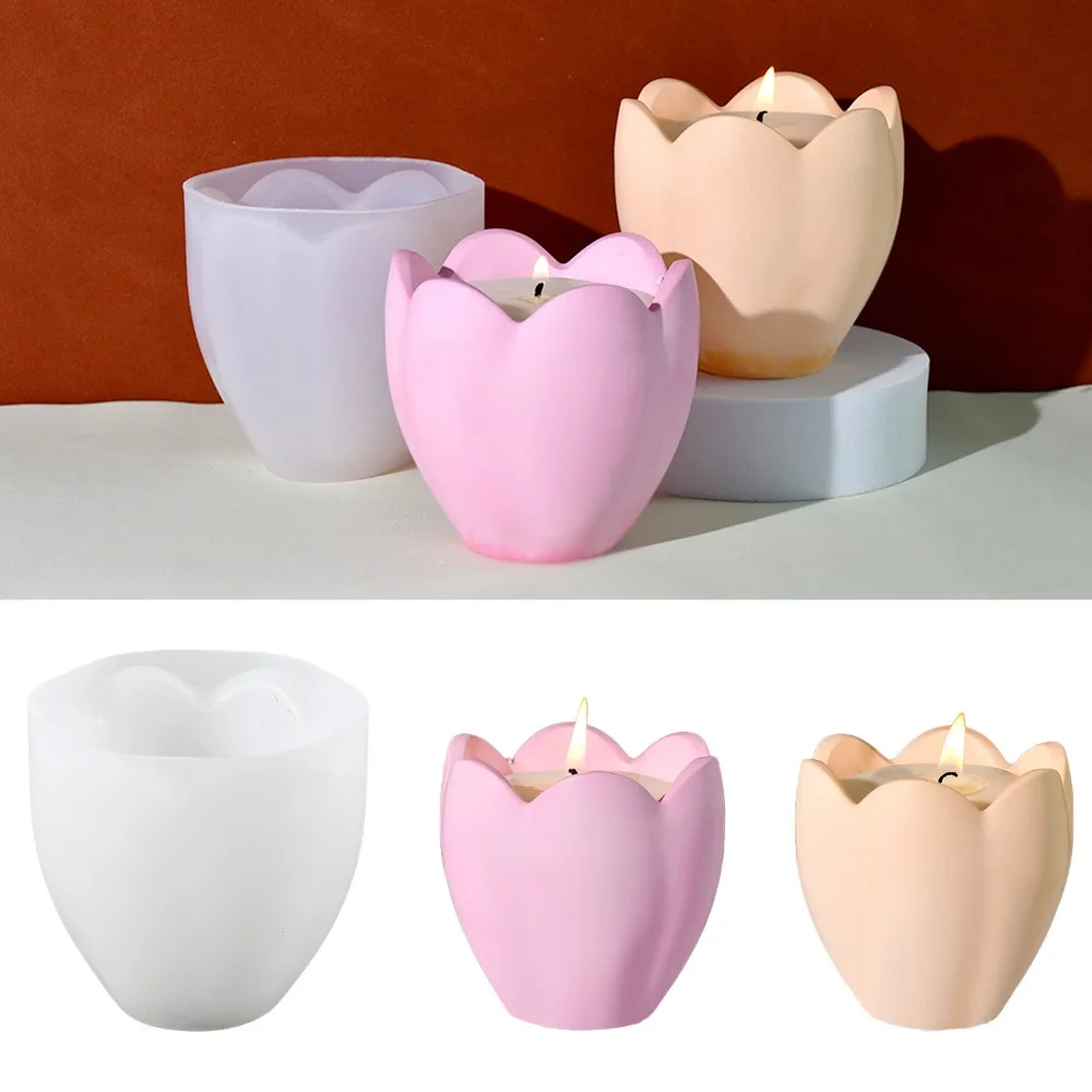Soap Making Box - Tulpe Kerzenhalter Silikon Formen Blume Harz