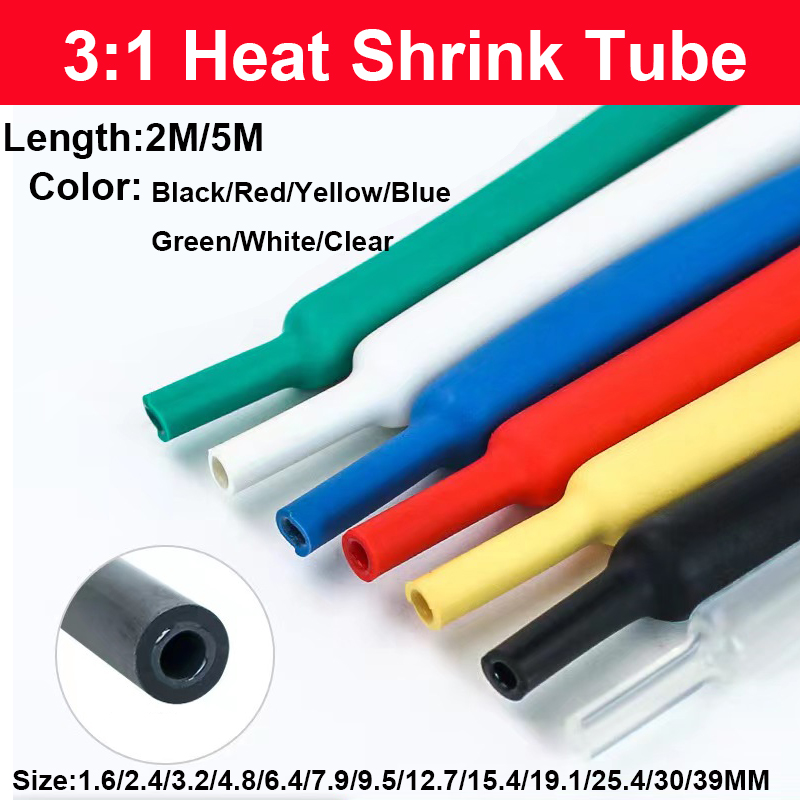Shrink Wrap Pvc - 3:1 Doppelwandiger Schrumpfschlauch mit dickem Klebstoffanteil,