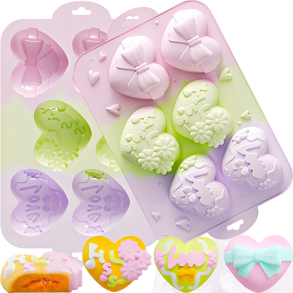 Melt Pour Soap Base - Herz-Silikonformen, Schokolade, Valentinstag, Backen, antihaftbeschichtete Lebensmittel-Silikonformen
